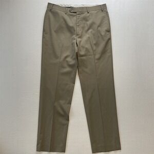 Lauren‎ Ralph Lauren 34x32 Khaki Total Comfort 100% Wool Mens Dress Pants